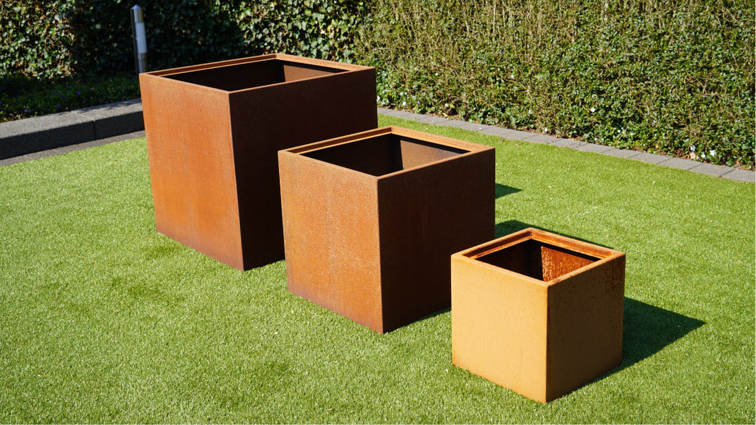 Blumentopf rostig? Edelrost als absoluter Hingucker für Terrasse und Garten